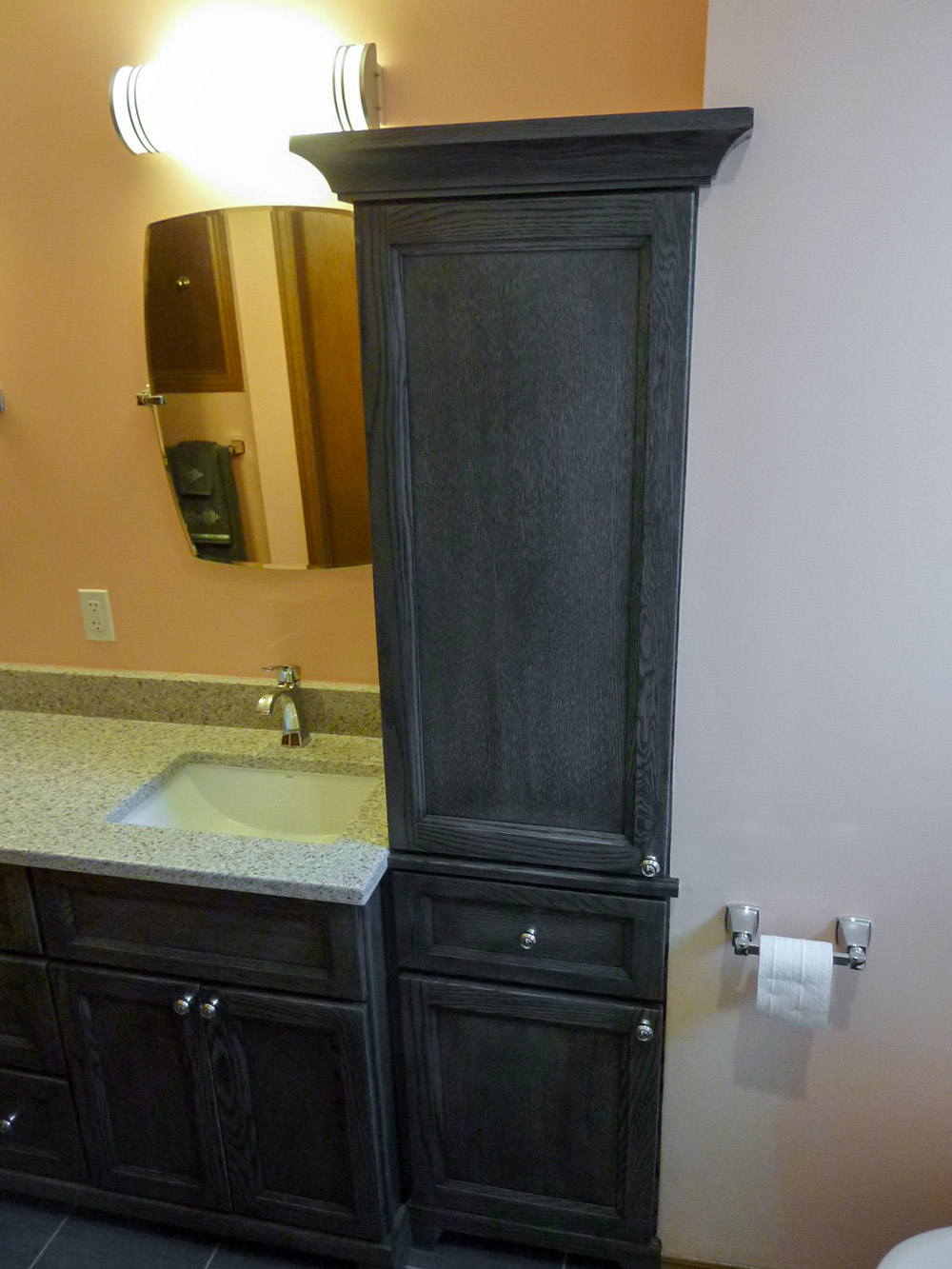 18&quot; Stonewood linen tower in urban oak